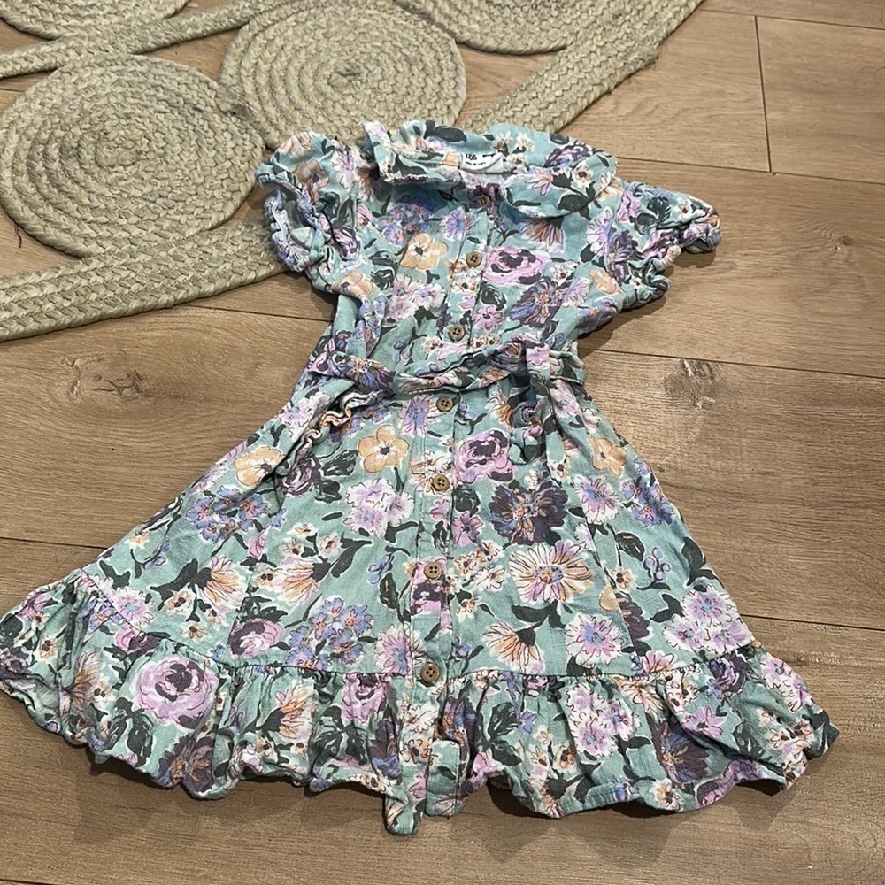 Cotton On floral Peter Pan collar dress buttons 4